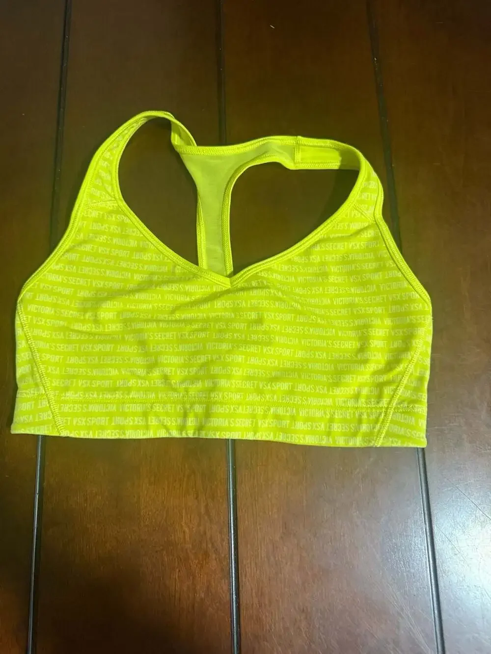 Victoria's Secret VSX Sport The Player Racerback Sports Bra Neon Yellow